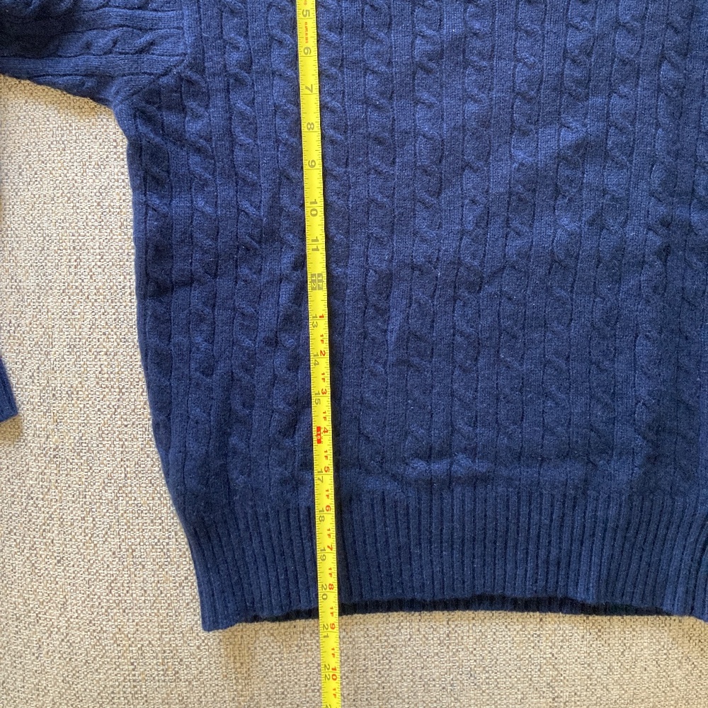 Ralph Lauren Cable-Knit Cashmere Sweater in NAVY - Picture 9 of 10